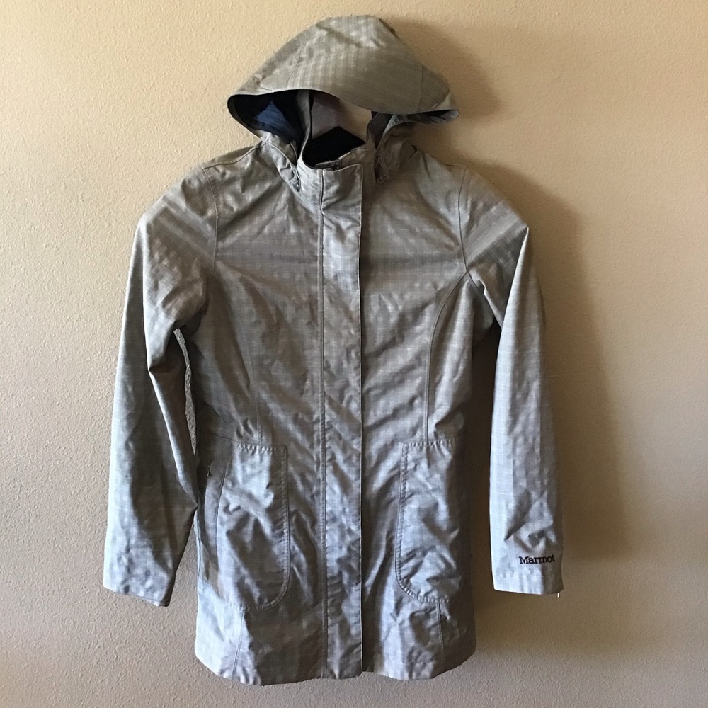 FINAL SALE Marmot Membrain Women’s Tan Plaid Jacket with Hood (S)